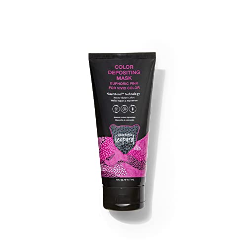 Strawberry Leopard Euphoric Pink Color Depositing Mask 6 Fl Oz, Boosts Vibrant Colors, Vegan, CrueltyFree, GlutenFree