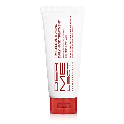 Dermelect Timeless Anti-Aging Daily Hand Treatment for Hands - Anti Aging Cream with Peptides Hyaluronic Acid Hydrating & Brightening Treatment for Dry Hands, Dark Spots, Over Washed Hands