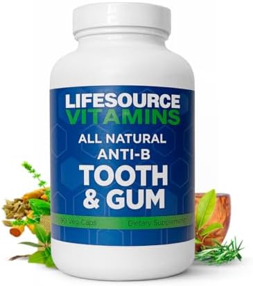 LifeSourceVitamins Tooth & Gum - Anti-B - Support - 90 Caps - Proprietary Formula - LVs, 1 Count (Pack of 1)