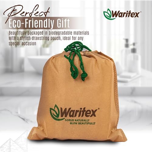 Premium Natural Egyptian Loofah Sponges, Made from 100% Natural Organic Material, Gentle Skin Exfoliation, and Full-Body Spa Experience – Eco-Friendly Loofah 2 Count (1 Pack)