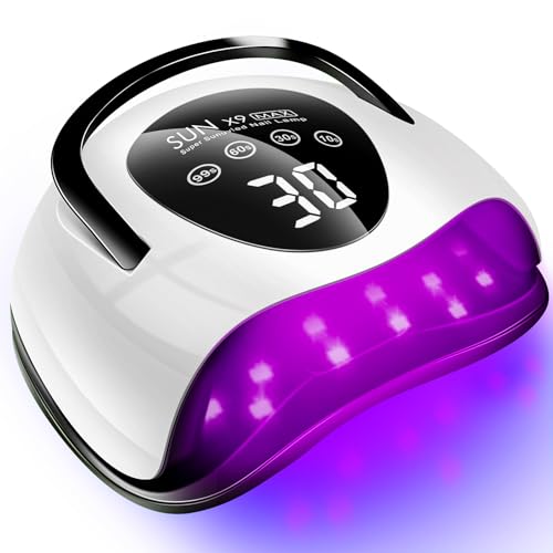 220W UV LED Nail Lamp,UV Light for Nails Gel Polish with 57 Lamp Beads 4 Timer Setting & LCD Touch Display Screen, Auto Sensor, Professional Nail Light UV Nail Lamp for Gel Nails