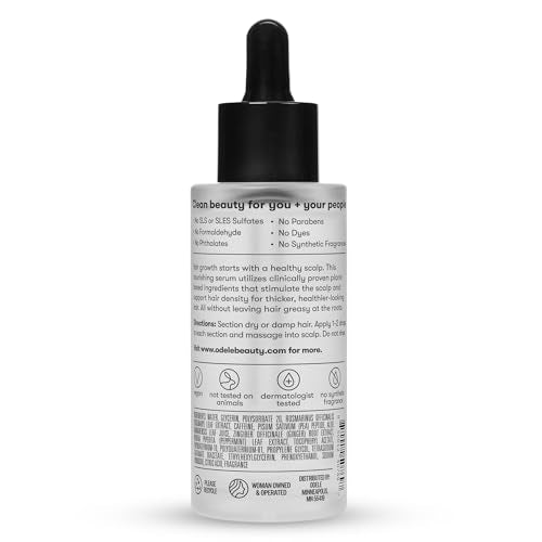 Rejuvenating Scalp Serum with Rosemary and Vitamin E to Support Hair Density and a Balanced Scalp, for all Hair Types, 2 Fl Oz