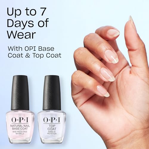 OPI Nail Lacquer Nail Polish | Opaque Light White & Gray Shimmer Chip Resistant Nail Polish | Vegan, Fast Drying, Streak Free