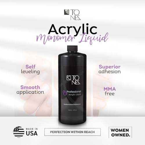 TONES Monomer Acrylic Nail Liquid - *Watermelon Scented* - Professional-Grade Nail Monomer Liquid for Acrylic Nail Powder - MMA-Free Acrylic Monomer Liquid - (8 Fl Oz)