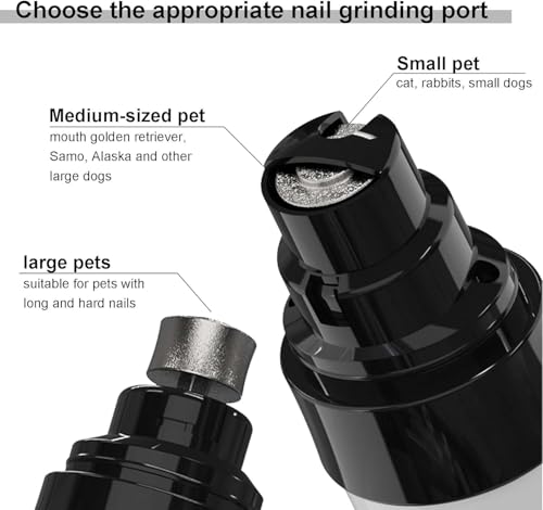 Silent Groom Pro Nail Grinder,Heusom Silent Groom Pro Nail Grinder,Heusom Silent Groom Pro for Dogs,Huesom Silent Groom Pro Nail Grinder, Ultra-Quiet Operation, Customizable Grinding (1 Set)