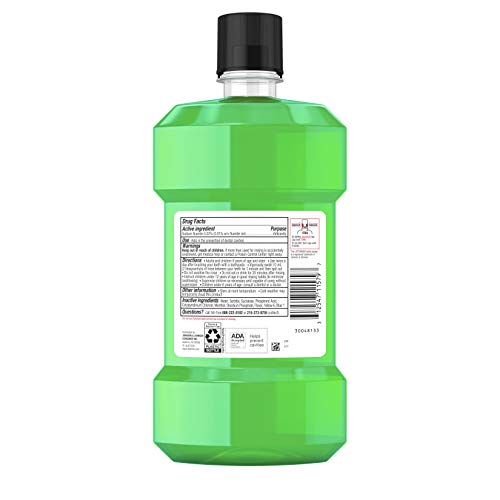 Listerine Smart Rinse Kids Alcohol-Free Anticavity Sodium Fluoride Mouthwash, ADA Accepted Oral Rinse for Dental Cavity Protection, Mint Shield Flavor for Children's Oral Care, 500 mL (Pack of 6)