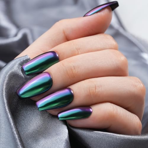 Pretty Diva Chameleon Chrome Nail Powder - Ombre Chameleon Powders Chrome Nail Pigment Mirror Finish, Color Shifting Chrome Nail Pigment with Multi-chrome Nail Powder - Fairy