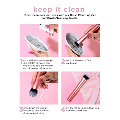 Real Techniques Eye Love Drama Makeup Brush Kit, Professional Eye Brush Set, Soft, Synthetic Bristles, Cosmetic Brushes For Eyeshadow, Eyebrow, Blending, Brows, and Eyelashes, 5 Piece Set