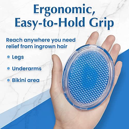 Dylonic Exfoliating Body Scrub Razor Bump Brush, Ingrown Hairs Solution Pads - After Waxing Skin Care Exfoliator for Body Shaving Irritation, Strawberry Legs, Armpit, Bikini Body Exfoliator Scrubber