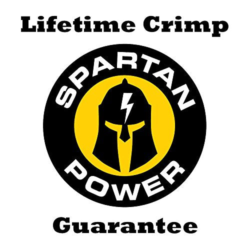 Spartan Power Battery Cable 15 Foot 4 Gauge AWG Wire Set 3/8" M10 Made in USA - color: 4 AWG-SET-3/8", size: 15-FT