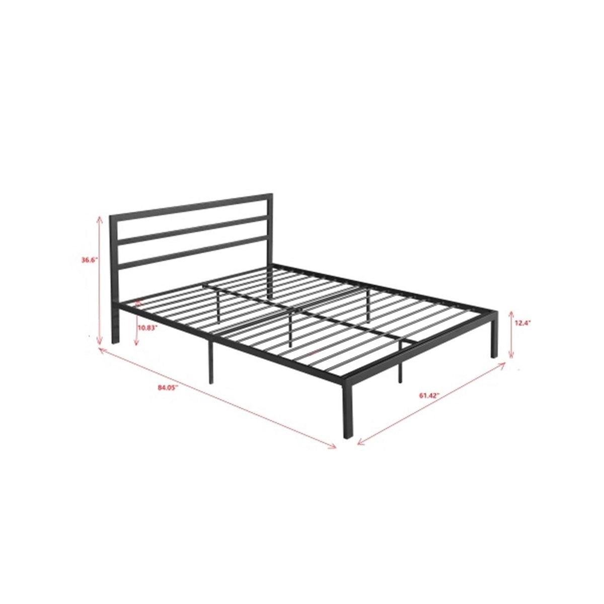 Platform Bed Frame with Strong Metal Support, Solid and Stable, Noise Free, Easy Assembly,for Bedroom