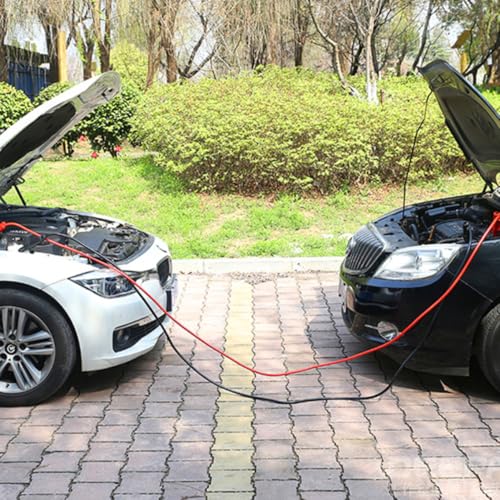 Heavy Duty Booster Cables 2500a with Pvc Insulation, 11mm Wire Diameter, Strong Clamping Alligator Clips, No Entanglement Jumper Cables for Car Battery Emergency