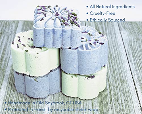 TRANQUILITY Shower Bombs w/Mesh Bomb Bag & Shower Hook | Relaxing Shower Steamers | Mothers Day Gift, Relaxation Birthday Gift, Stress Relief and Luxury Christmas Gift, Lavender Shower Bath Bombs