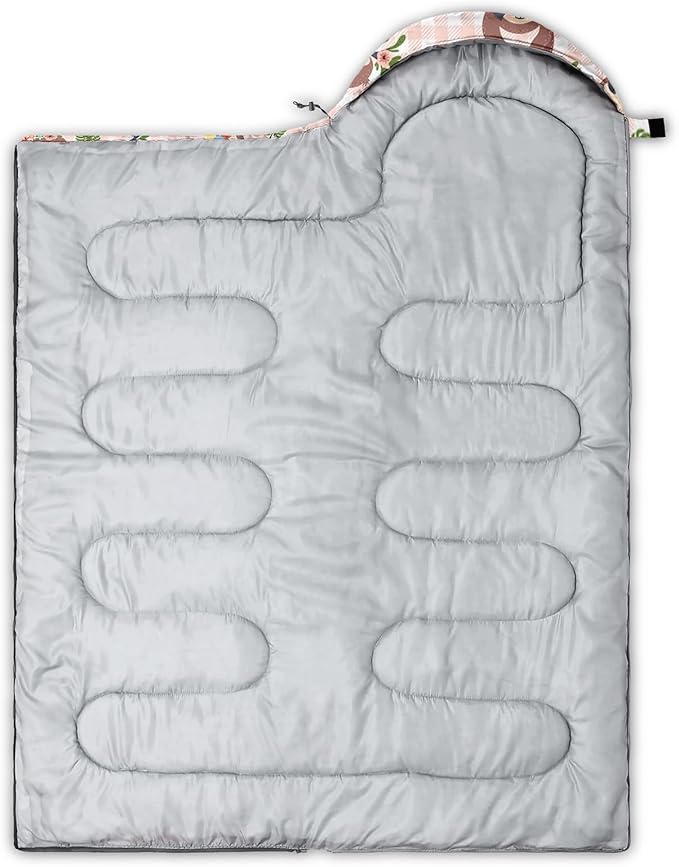 QOOMO Camping Sleeping Bags,3 Season Warm & Cool Weather,Lightweight,Waterproof Sleeping Bags for Adults & Kids,Traveling,and Outdoors,Camping Gear Equipment