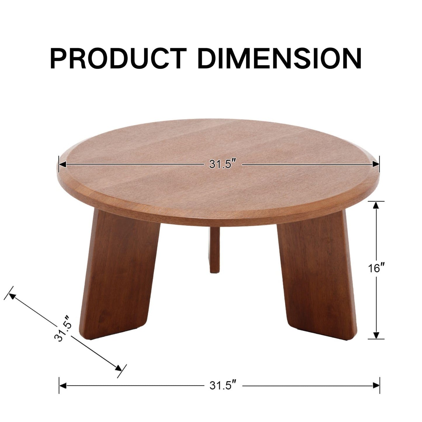 DAYALANE 32" Coffee Table for Living Room, Modern Small Round Coffee Table, Wooden Walnut Side Coffee Table with Legs, Accent Sofa Table Cute Circle End Table for Small Space, Reception, Office