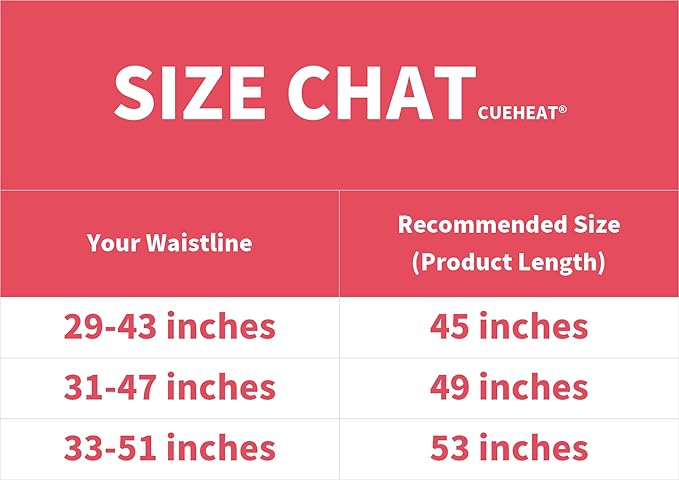 CUEHEAT Heated Waist Belt, Cordless Back and Belly Heating Massage, Electric Rechargeable Battery Powered