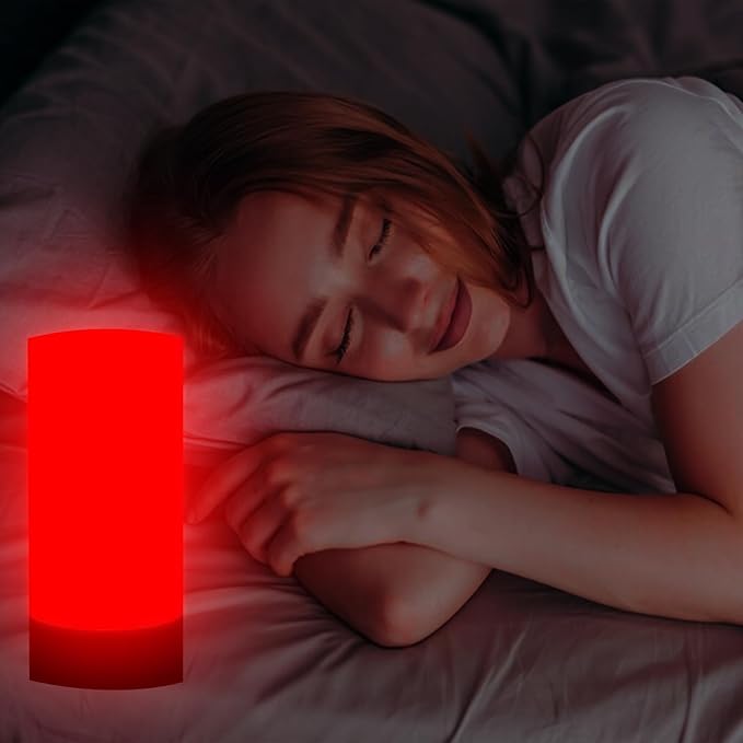 670nm Red Light Sleep Lamp, Night Light Lamp for Sleep,Scientifically Designed Touch-Controlled Red Sleep Aid Light for Adult and Children's Bedrooms