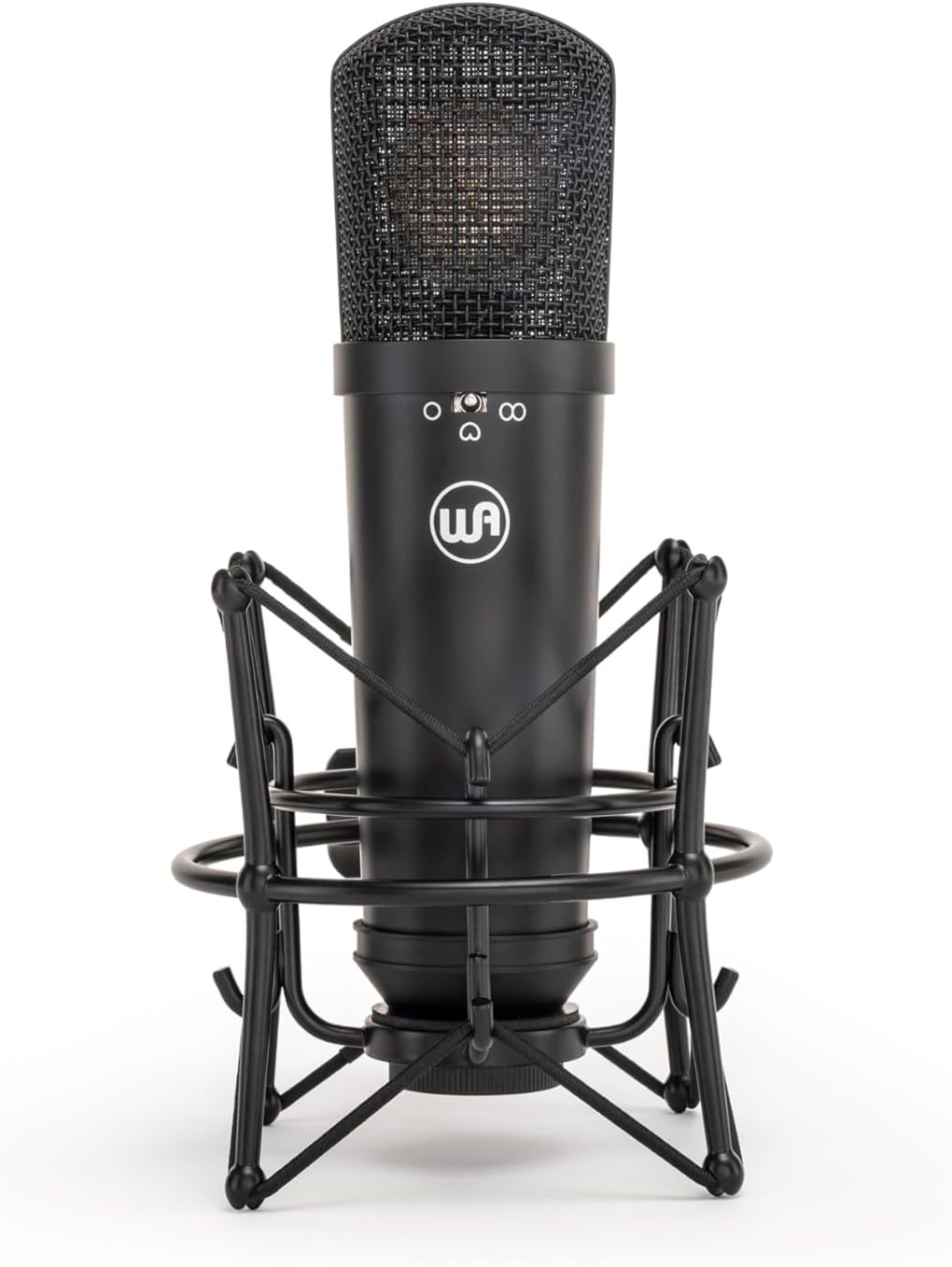 Warm Audio WA-87jr Large Diaphragm Condenser Mic with Shockmount, Rich Studio-Grade Sound for Vocals, Instruments, Podcasts, Nickel