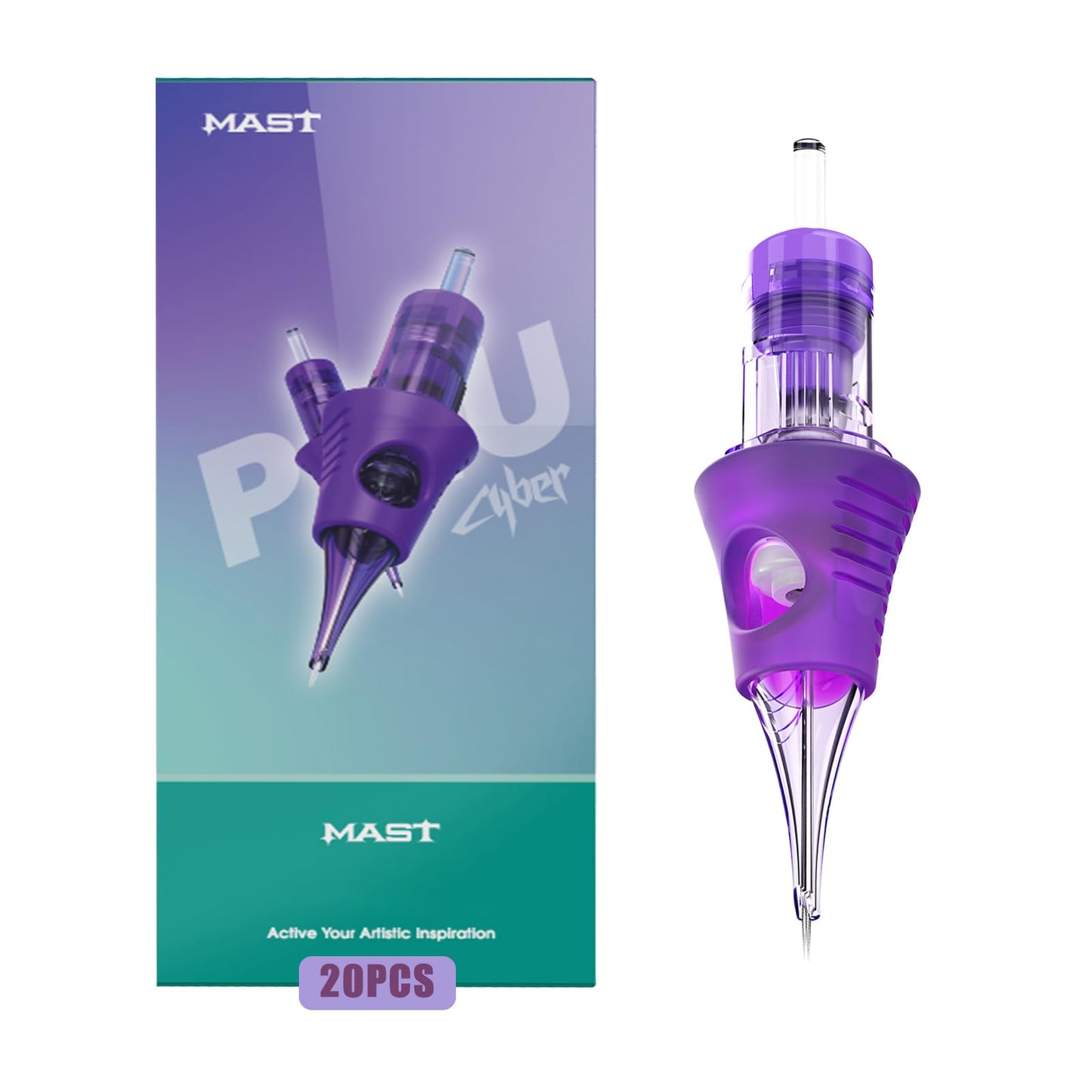 Mast Tattoo Cyber Cartridges Needles Disposable 20 Tattoo Needles Curved Magnum Super Bugpin 1005RM