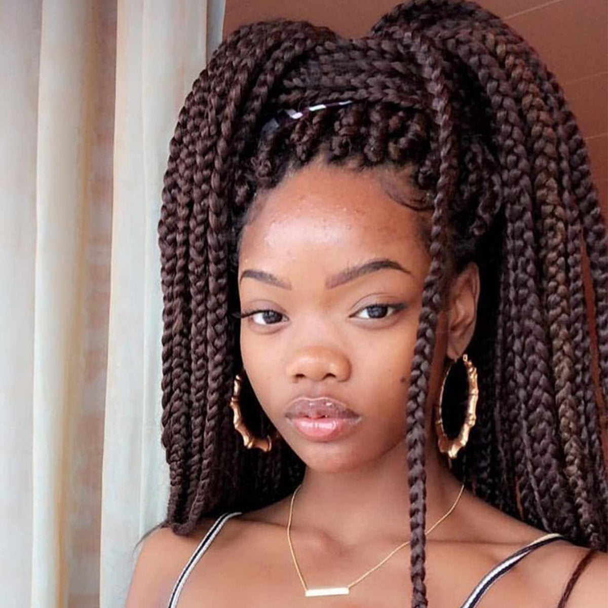 7 Packs Goddess Box Braids Crochet Hair 14 Inch Prelooped Crochet Box Braids Crochet Hair for Black Women Braiding Hair (14 Inch (Pack of 7), #4)