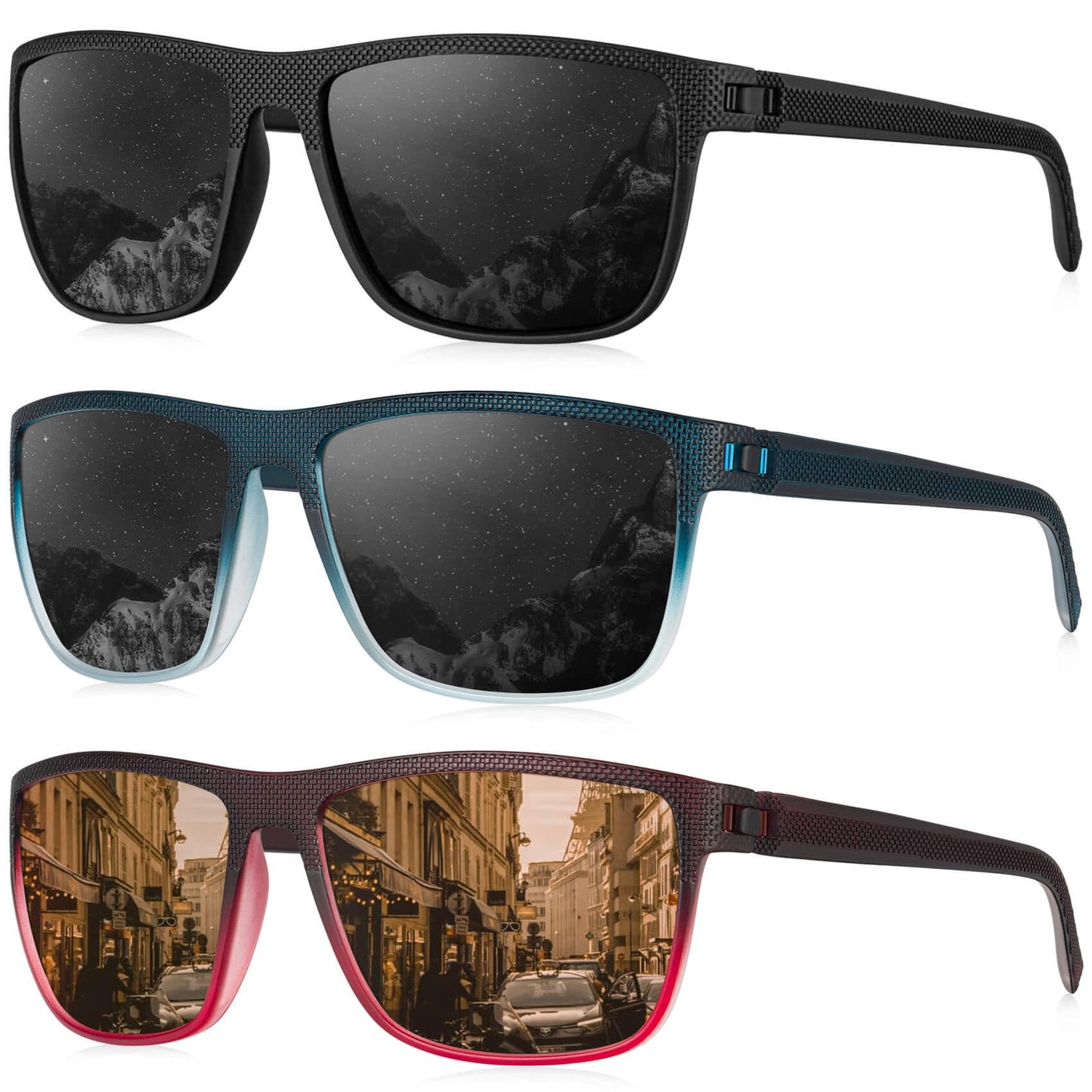 KALIYADI Polarized Sunglasses Men, Lightweight Mens Sunglasses Polarized UV Protection Driving Fishing Golf