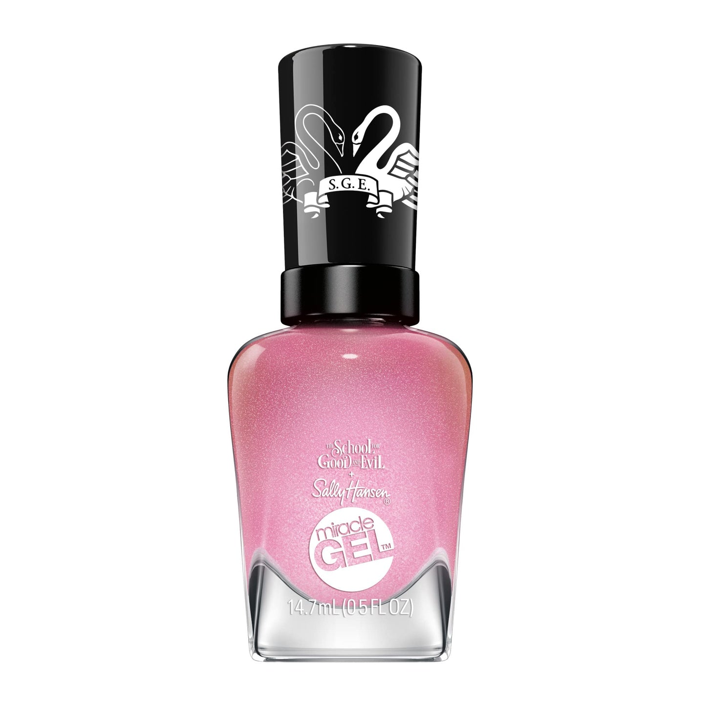 Sally Hansen Miracle Gel™, The School for Good and Evil Lovey Dovey, Long Lasting, Gel-Like Formula, No UV Lamp Needed, Pink Nail Polish