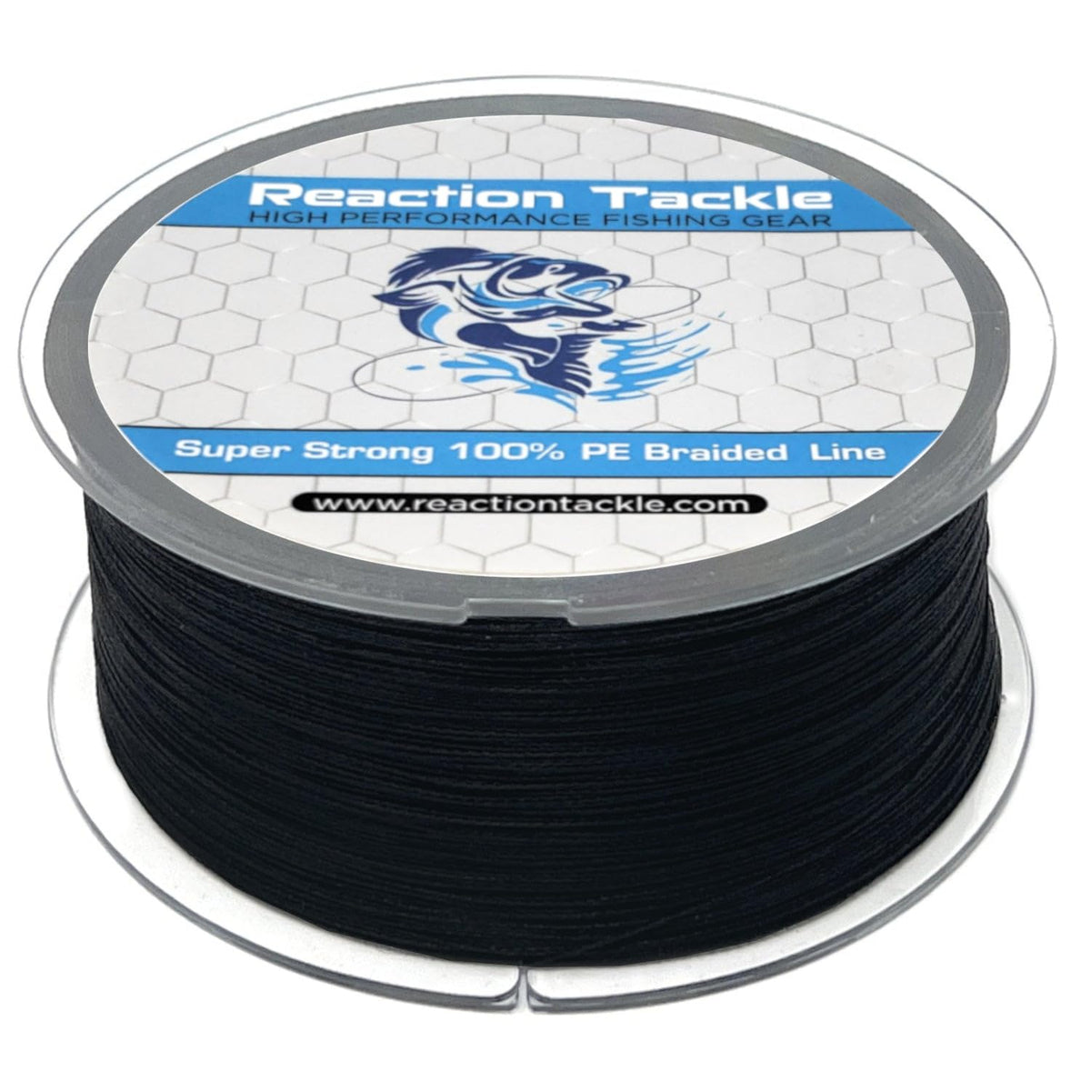 Reaction Tackle Braided Fishing Line NO FADE Black 10LB 150yd