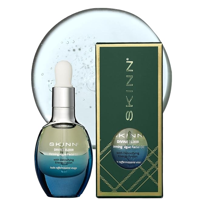 SKINN Mini Firming Algae Oil, Anti-Aging Facial Oil for Mature & Dry Skin - Lightweight Moisturizing Oil for Face Reduce Fine Lines & Wrinkles - Smooths, Firms & Revitalizes Tired & Dull Skin