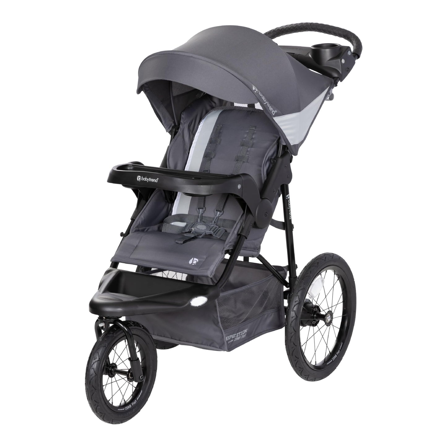 Baby Trend Expedition® Zero Flat Jogger with LED Lights, Dash Grey