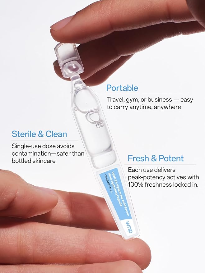 WNP serum set: Ultra Hydrating Serum 3% 4D Hyaluronic Acid +Emergency Repair Firming Oil-Suspension Serum Hydrating+Skin Repair|Single-Use Vials Skincare for Sensitiveskin 72ml