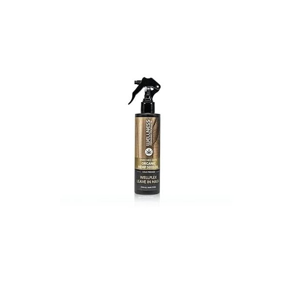 Wellness Premium Product Wellplex Hemp-Infused Leave-In Mask Spray for Damage Control | Enriched with organic cold-pressed hemp seed oil