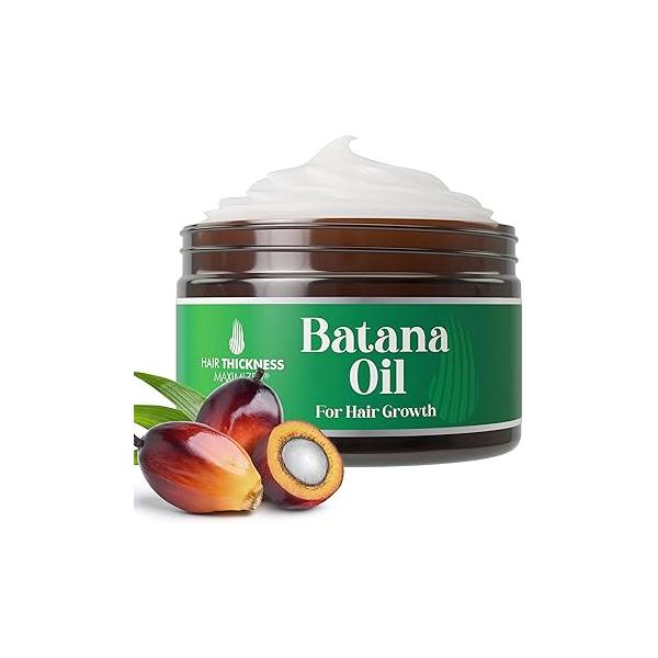 Raw Batana Oil for Hair Growth Hydrating Mask Dry Damaged Hair, Curly, Frizzy or Color Treated. Honduran Butter Women, Men - Overnight, Leave In Treatment