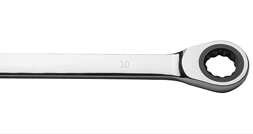 FLZOSPER 10mm Metric Ratchet Wrench,Box End Head 72-Tooth Ratcheting Combination Wrench Spanner - size: 10mm