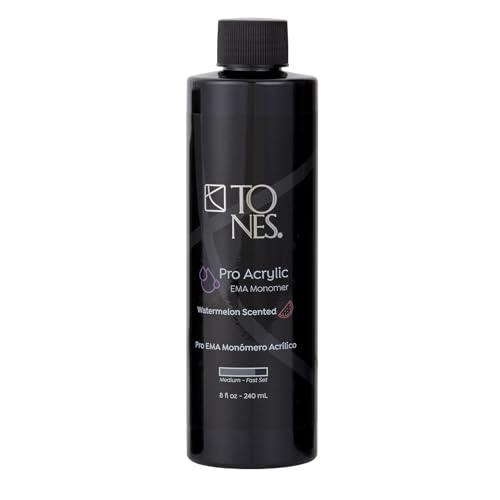 TONES Monomer Acrylic Nail Liquid - *Watermelon Scented* - Professional-Grade Nail Monomer Liquid for Acrylic Nail Powder - MMA-Free Acrylic Monomer Liquid - (8 Fl Oz)