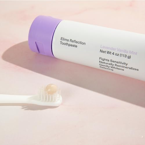 Elims Nano Hydroxyapatite Toothpaste – Fluoride-Free, Xylitol Remineralizing, Whitening Toothpaste for Sensitive Teeth, SLS-Free, Lavender Vanilla Mint Favlor for Adults & Kids, 4oz