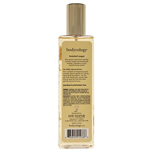 Bodycology Toasted Sugar Fragrance Mist for Women, 8 Fl Oz (455004008) (Pack of 3)