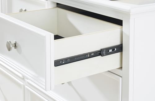 Signature Design by Ashley Fortman Casual 5 Drawer Chest for Bedroom, White