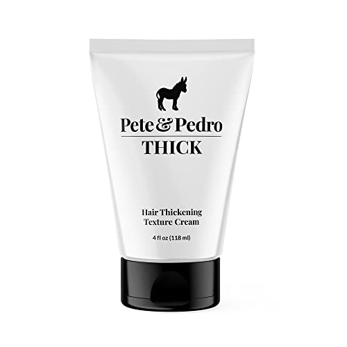 Pete & Pedro THICK Hair Cream - Light-Holding, Thickening & Texture Styling Cream | For Fine, Thin, & Thinning Hair, Men & Women | Adds Thickness, Body, Volume, Fullness | As Seen on Shark Tank, 4 oz.