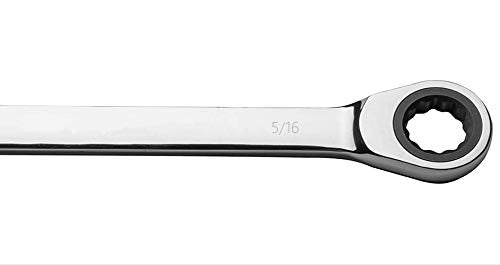 FLZOSPER 5/16 in. SAE Ratchet Wrench,Box End Head 72-Tooth Ratcheting Combination Wrench Spanner - size: 7.94mm