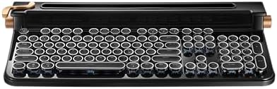 FINEDAY Keyboard 2.0 Plus, 2.4G Wireless & Bluetooth, 104 Keys, Blue Switch, 5000mAh, Retro Mechanical Keyboard with Korean/English Keycaps for PC/Mac/Phone (Korean Keycaps)
