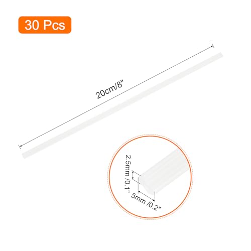 MECCANIXITY 30pcs 8 Inch Plastic Welding Rods PE Welding Strips Welder Rods for Plastic Welder, Car Bumper, Kayak Repair, White - color: White