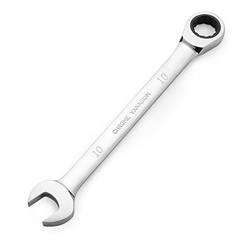 FLZOSPER 10mm Metric Ratchet Wrench,Box End Head 72-Tooth Ratcheting Combination Wrench Spanner - size: 10mm