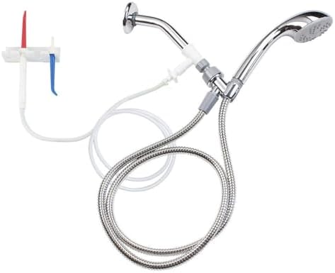Water Dental Flosser - Convenient for Teeth, Attaches to Your Shower Head - Easy Installation, Adjustable Temperature & Pressure - Dentist Recommended