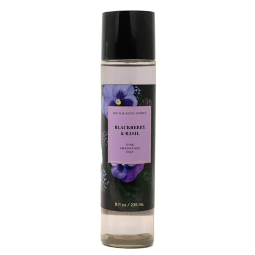 Bath & Body Works Fine Fragrance Body Spray Mist 8 fl oz / 236 mL (Blackberry & Basil)