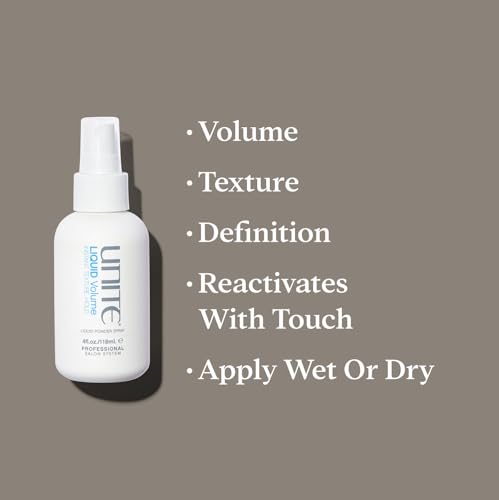 UNITE Hair – LIQUID Volume – Texture Spray – Body, Definition, Hold, Apply Wet Or Dry, 4oz