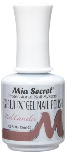 Mia Secret Gelux Soak-off gel nail polish color Piel Canela - Gel polish cured with nail lamp - Esmaltes para uñas en gel de larga duración para lampara uv