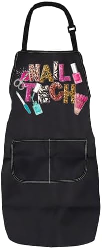 PXTIDY Nail Apron with Pockets - Waterproof Gift for Nail Techs & Salons - Adjustable