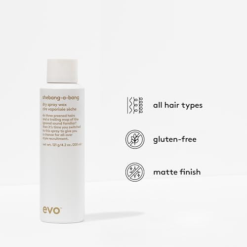 EVO Shebang-a-bang Dry Spray Wax - Provides Texture, Flexible Hold and Matte Finish - Styling Hair Spray Wax For All Hair Types, Wet or Dry Hair