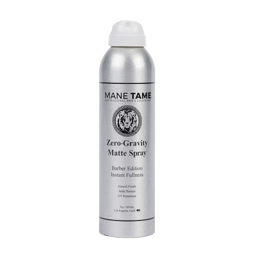 MANE TAME Zero-Gravity 7oz Matte Finish Spray - Adds Instant Fullness, Volume, Texture, and UV Protection for Thicker, Styled Hair