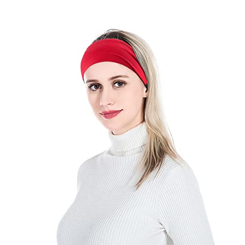 Yeshan Pack of 12 Wide 5 Inch Wicking Stretchy Athletic Bandana Headbands/Head wrap/Yoga Headband/Head Scarf/Best Looking Hairband for Sports or Fashion,Candy Colors in Wide No3 12PCS